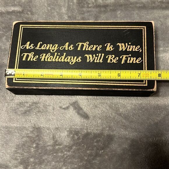 2 Holiday Wooden Block Signs - Picture 5 of 6